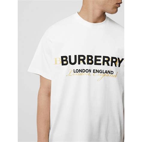 burberry t-shirt weiß|logo cotton t shirt.